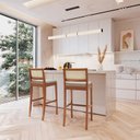 Ver imagem 1 de Kit 2 Banquetas com Encosto e Apoio para Pés Tiê CabeCasa MadeiraOriginals