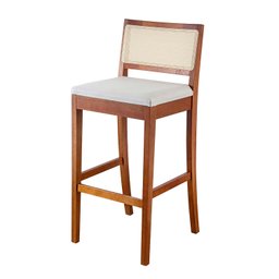 Kit 2 Banquetas com Encosto e Apoio para Pés Tiê Cabecasa Madeiramadeira - 6