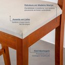 Ver imagem 5 de Kit 2 Banquetas Altas com Encosto Rattan e Apoio para Os Pés Madeira CabeCasa MadeiraOriginals Marrom/Amêndoa/Off White