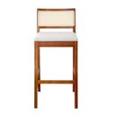 Ver imagem 7 de Kit 2 Banquetas Altas com Encosto Rattan e Apoio para Os Pés Madeira CabeCasa MadeiraOriginals Marrom/Amêndoa/Off White