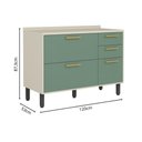 Ver imagem 3 de Cozinha Compacta 3 Peças com Tampo Bossa Nova Bertolini - Verde/branco