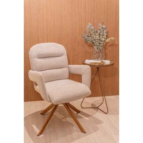 Kit 2 Cadeiras de Jantar Mira Giratória - Boucle Off White