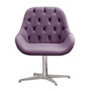 Ver imagem 4 de Poltrona Giratória de Metal Cadeira Decorativa Sala, Escritório, Recepção Lua Roxo