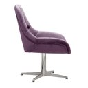 Ver imagem 5 de Poltrona Giratória de Metal Cadeira Decorativa Sala, Escritório, Recepção Lua Roxo