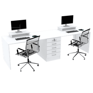 MESA ESTAÇÃO DE TRABALHO DUPLO C/ GAVETEIRO M336.B MUNDI MOVEIS