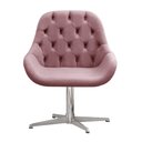 Ver imagem 4 de Poltrona Giratória de Metal Cadeira Decorativa Sala, Escritório, Recepção Lua Rosa Rose