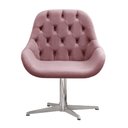 Ver imagem 4 de Poltrona Giratória de Metal Cadeira Decorativa Sala, Escritório, Recepção Lua Rosa Rose
