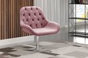 Ver imagem 1 de Poltrona Giratória de Metal Cadeira Decorativa Sala, Escritório, Recepção Lua Rosa Rose