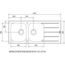 Ver imagem 3 de Cuba Dupla de Sobrepor para Cozinha Tramontina Vitra 2C 34 com 01 Furo para Torneira