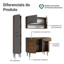 Ver imagem 4 de Armário de Cozinha Compacta 137 Cm Rustic-cinza Emilly Madesa 012