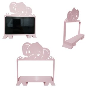 Suporte de Alexa Echo Show 5-2ª Geração - Elefante Rosa