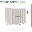 Ver imagem 5 de Conjunto para Banheiro Lavatório em Porcelanato com Cuba Esculpida, Gabinete e Espelheira Ripy 60cm