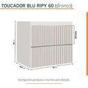 Ver imagem 5 de Conjunto para Banheiro Lavatório em Porcelanato com Cuba Esculpida, Gabinete e Espelheira Ripy 60cm