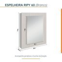 Ver imagem 3 de Conjunto para Banheiro Lavatório em Porcelanato com Cuba Esculpida, Gabinete e Espelheira Ripy 60cm