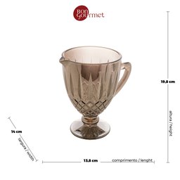 Jarra Vidro Greek Cinza 1 Litro Bon Gourmet - 3