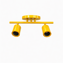 Ver imagem 1 de Spot Trilho Industrial Aluminio Teto 2 Luzes Gu10 Bivolt Lumini Lab - Amarelo Brilhante