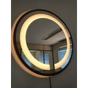 Ver imagem 1 de Espelho Led Quente Adnet 60cm Moldura Marrom Sem Alça