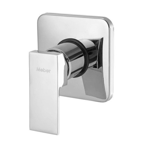 Kit 2 Acabamentos Monocomando para Chuveiro Alta e Baixa Pressão 2997 Axion Slim Meber Metais Cinza/