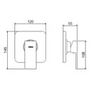 Ver imagem 2 de Kit 2 Acabamentos para Monocomando de Chuveiro 2997 Axiom Slim Meber Metais