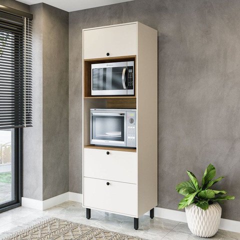 Torre Quente 2 Portas 2 Nichos 1 Gaveta Off White Branco Yescasa