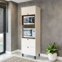 Ver imagem 1 de Torre Quente 2 Portas 2 Nichos 1 Gaveta Off White Branco Yescasa