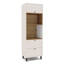 Ver imagem 2 de Torre Quente 2 Portas 2 Nichos 1 Gaveta Off White Branco Yescasa