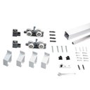 Ver imagem 1 de Kit Côncavo com Suporte Roldana 4 Rodas Branco 2 Metros - 00725 - Perfil Rold