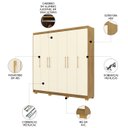 Ver imagem 3 de Guarda Roupa Casal 223cm 6 Portas Pernambuco Nature/champanhe - Vila Rica