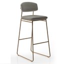 Ver imagem 1 de Banqueta Alta Ba 402 a para Bancada Sala de Jantar Encosto e Assentos Estofados Linha Jaraguá.