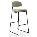 Ver imagem 1 de Banqueta Alta Ba 402 B para Bancada Sala de Jantar Encosto e Assentos Estofados Linha Jaraguá.