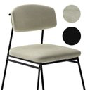 Ver imagem 5 de Banqueta Alta Ba 402 B para Bancada Sala de Jantar Encosto e Assentos Estofados Linha Jaraguá. Preto/Fosco/Cinza Claro