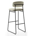 Ver imagem 2 de Banqueta Alta Ba 402 B para Bancada Sala de Jantar Encosto e Assentos Estofados Linha Jaraguá.