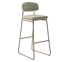 Banqueta Alta Ba 402 C para Bancada Sala de Jantar Encosto e Assentos Estofados Linha Jaraguá. - 1