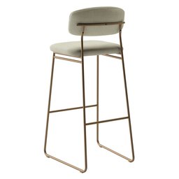 Banqueta Alta Ba 402 C para Bancada Sala de Jantar Encosto e Assentos Estofados Linha Jaraguá. - 2