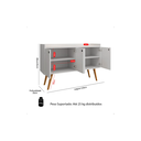 Ver imagem 2 de Aparador Buffet Retrô 4 Portas Dallas Varias Cores - Rpm:branco