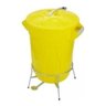 Cesto de Lixo Plastico com Pedal Aço Galvanizado 40l Amarelo Cor:amarelo - 3