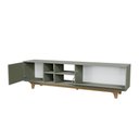 Ver imagem 4 de Rack para Tv até 75'' com 2 Portas e Nichos 200cm Lars - Verde