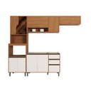Ver imagem 2 de Cozinha Completa Venaly 10 Portas 2 Gavetas com Vidro CEC178 Cinamomo/Off White - Henn