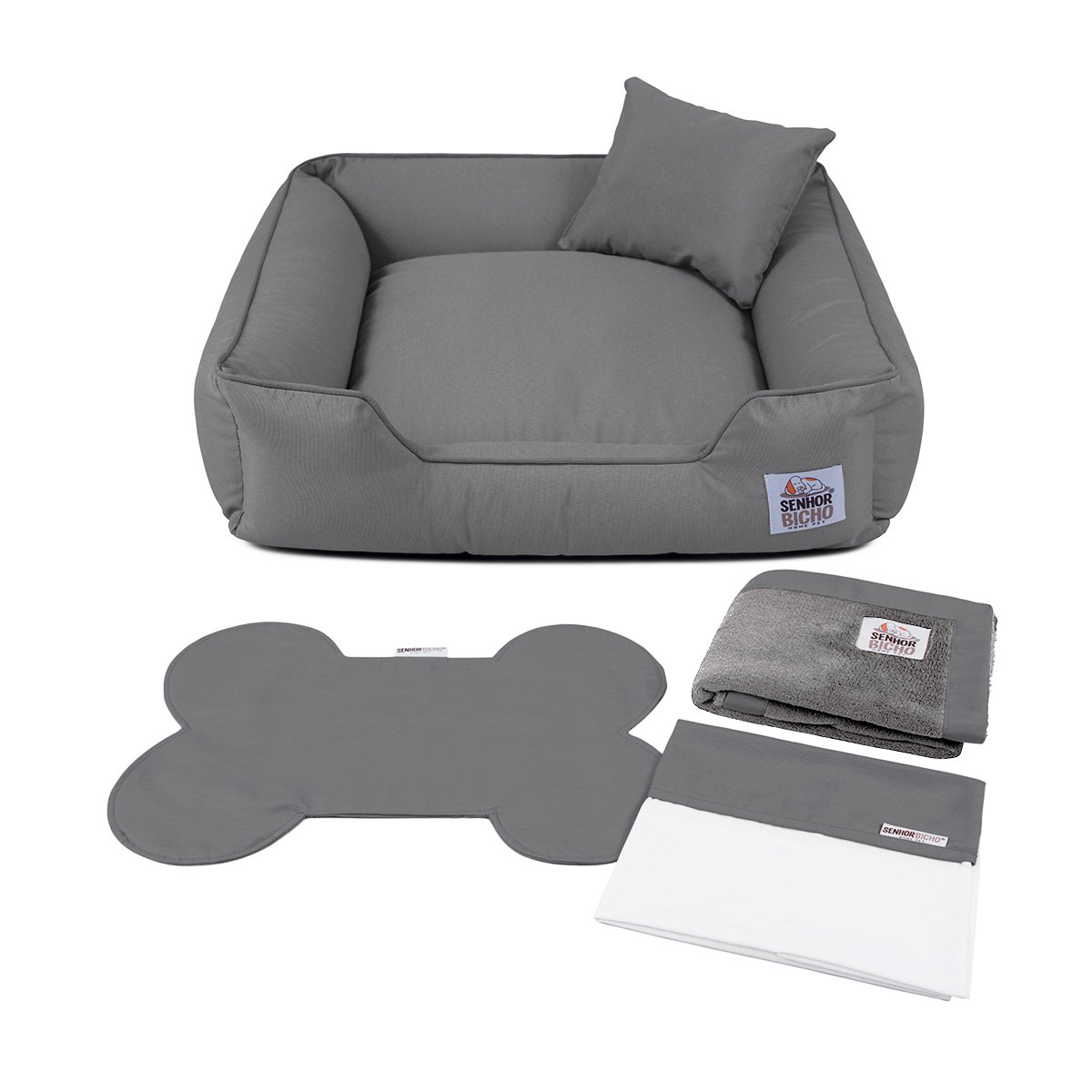 Enxoval Cama de Cachorro Impermeável com Zíper Pandora - M - Graffite