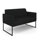 Ver imagem 7 de Conjunto Sofá Marisa 4 Lugares Namoradeira Poltronas Preto Linho D'Rossi