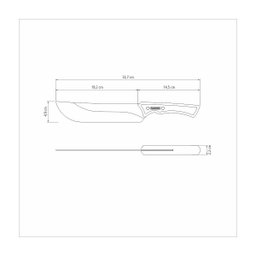 Faca para Carne Tramontina Churrasco Black com Lâmina em Aço Inox Escurecido e Cabo de Madeira 8" - 3