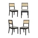 Ver imagem 1 de Kit 4 Cadeiras Madeira Maciça Tiê CabeCasa MadeiraOriginals Preto/Cinza