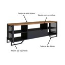 Ver imagem 4 de Rack Industrial para Sala com Tela em Aço e 5 Nichos 1,83 M Preto Preto