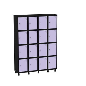 Armário Guarda Volume Locker Roupeiro 16 Portas Aço Grp 504/16