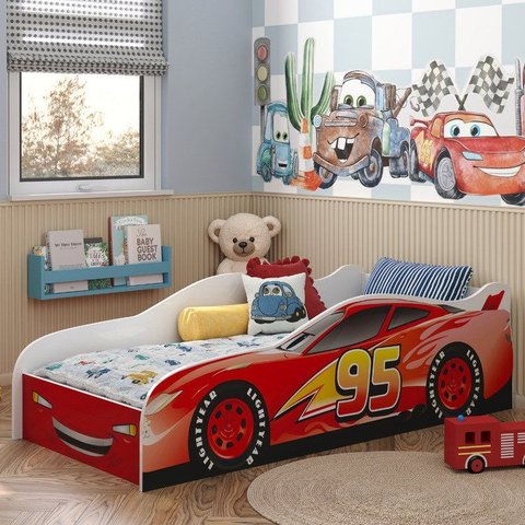Cama Carro 95 Infantil para Meninos Vermelho