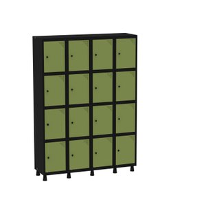 Armário Guarda Volume Locker Roupeiro 16 Portas Aço Grp 504/16