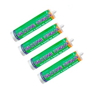 Pack com 4 Silicone Branco 450g Selante Acrílico Base Água