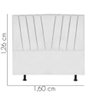 Cabeceira Estofada Bélgica 160CM Queen Courino Branco - D A DECOR - 3
