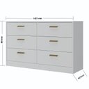 Ver imagem 3 de Cômoda Divino 6 Gavetas 100% Mdf Moderno