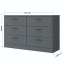 Ver imagem 3 de Cômoda Divino 6 Gavetas 100% Mdf Moderno